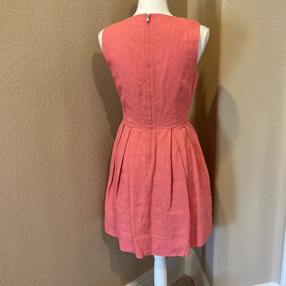 GAP Coral Linen Fit & Flare Sleeveless Dress - Picture 4 of 16